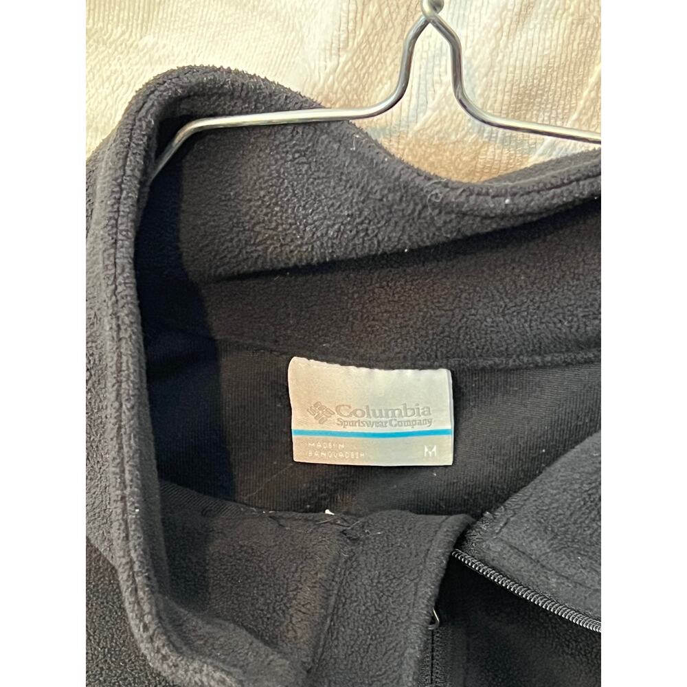 Columbia Gray Black 1/4 Zip Fleece Mens Size Med - Picture 3 of 3